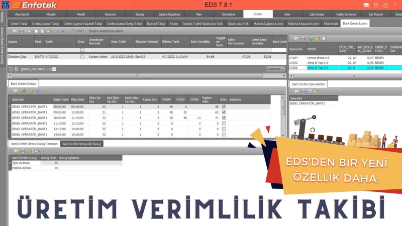 EDS’DE YENİ ÖZELLİK: ÜRETİM VERİMLİLİK TAKİBİ